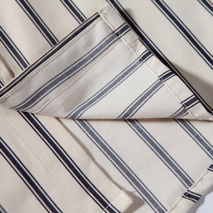 コットンポリ　ダブルストライプ　シャツ　N1277