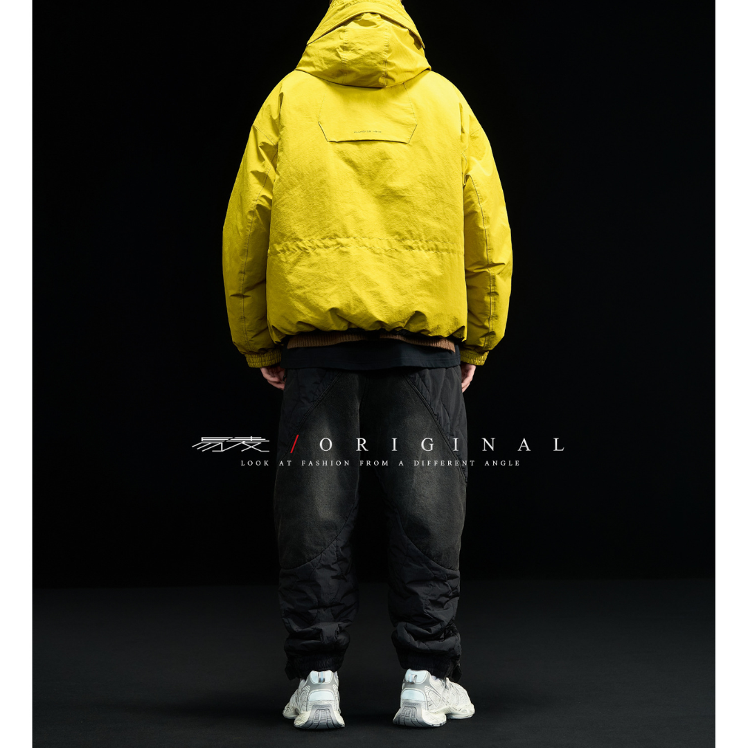 [YMORIGINAL] White Duck Down Zip Pocket Hooded Jacket N852
