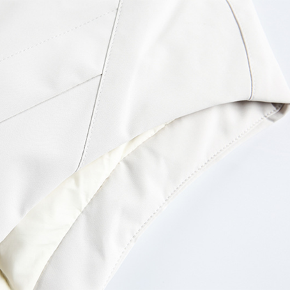 Faux layered wool polo collar knit N748