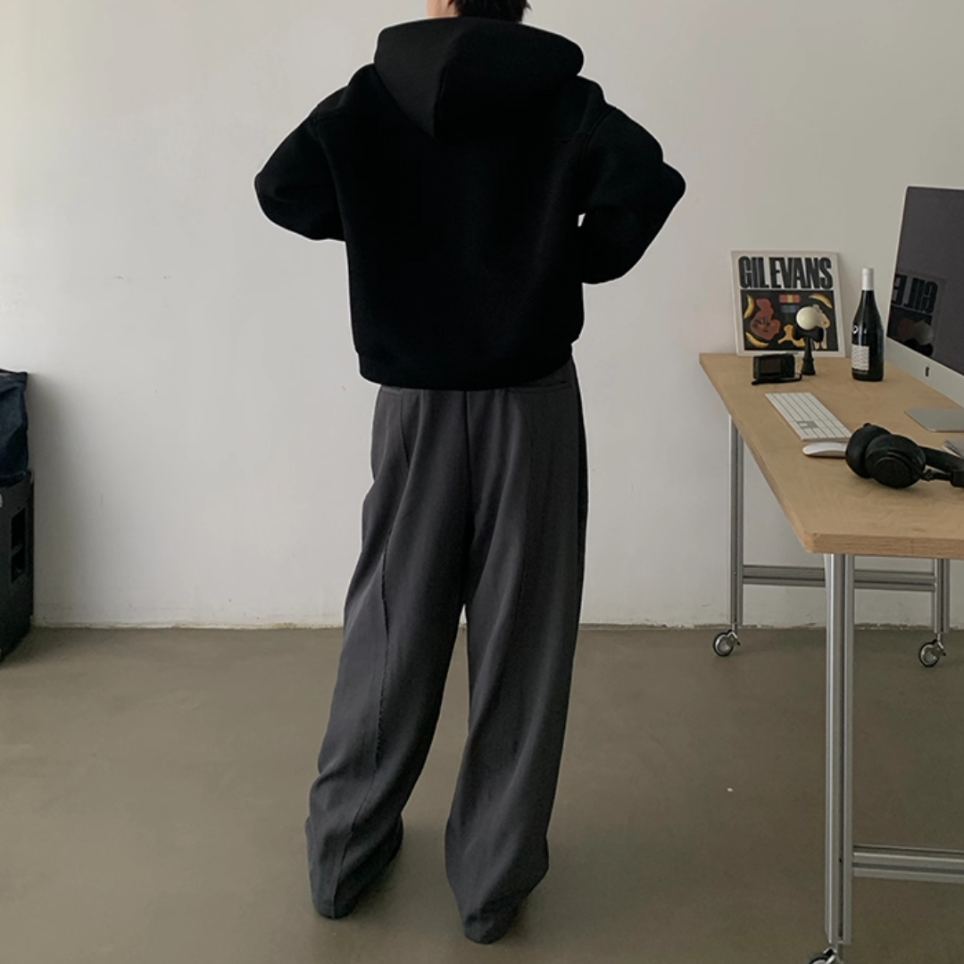 ヘビーウェイト　ダブルジップ　スウェットパーカージャケット　N654