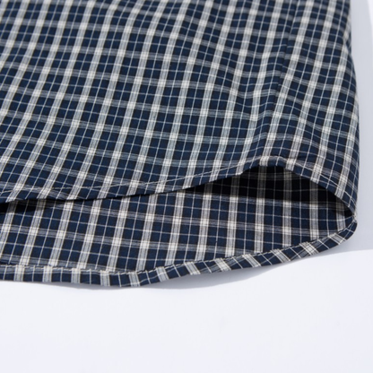 モダンチェック　ボタンダウンシャツ　N1035