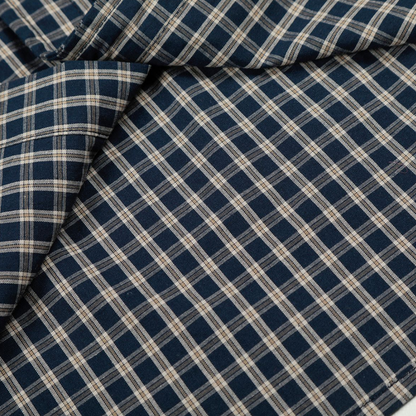 ネイビーチェック　レギュラーシャツ　N1040