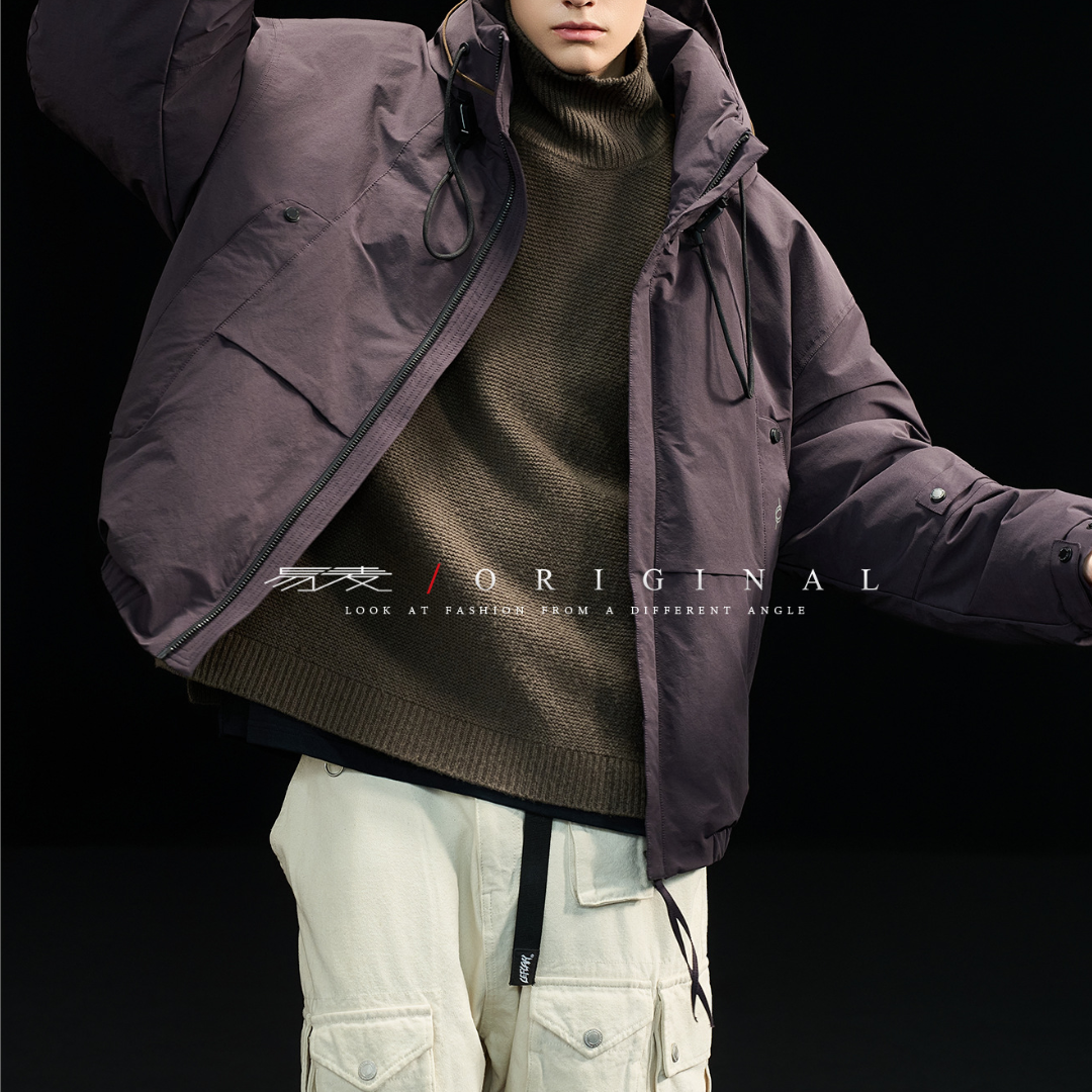 [YMORIGINAL] White Duck Down High Neck Hooded Jacket N854