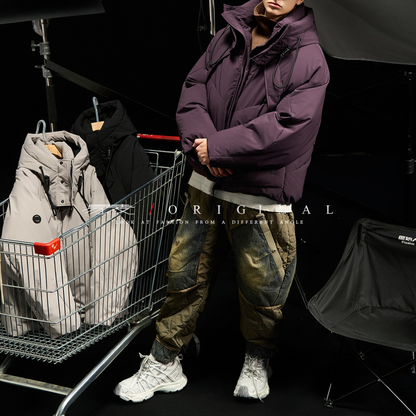 【Y.M.ORIGINAL】ホワイトダックダウン　ボリューム　フードジャケット　N855