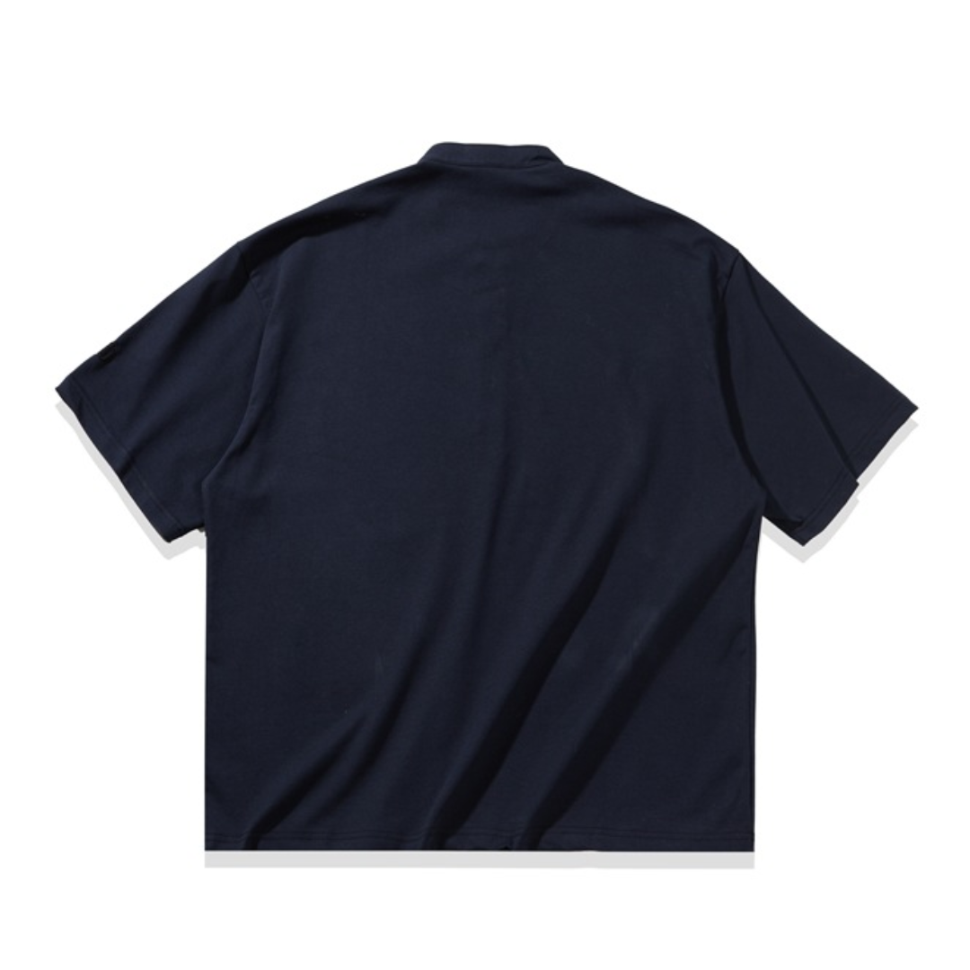 コットンポリエステル　ヘンリーネック　Tシャツ　N446