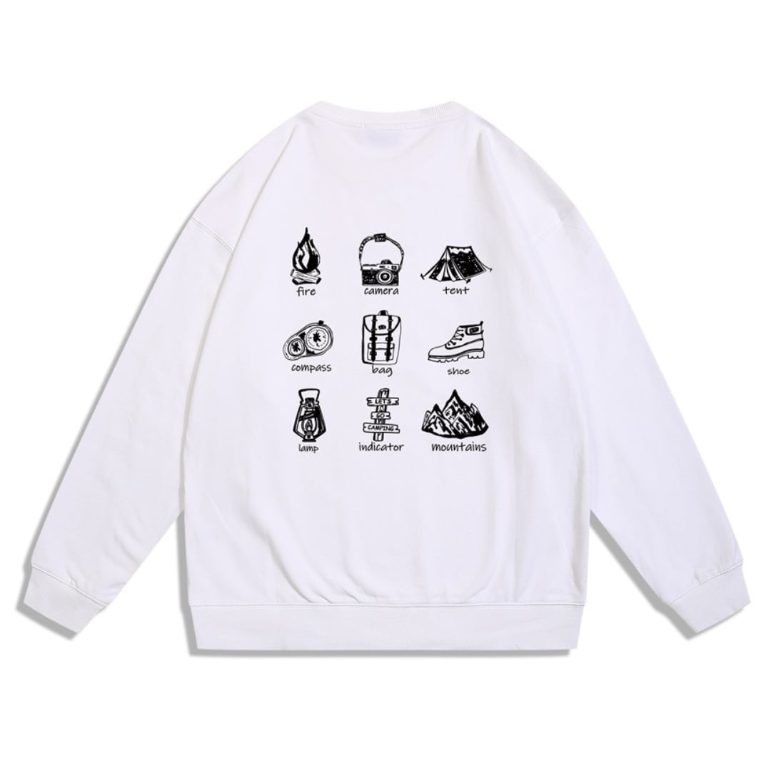 Outdoors バックプリント　長袖スウェットTシャツ　B721