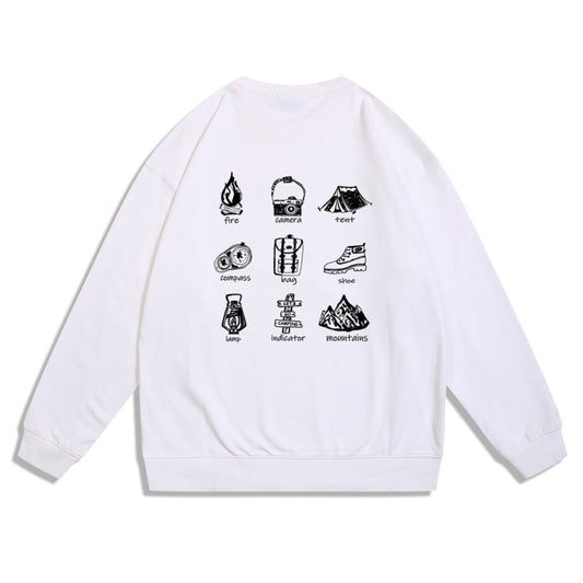 Outdoors バックプリント　長袖スウェットTシャツ　B721