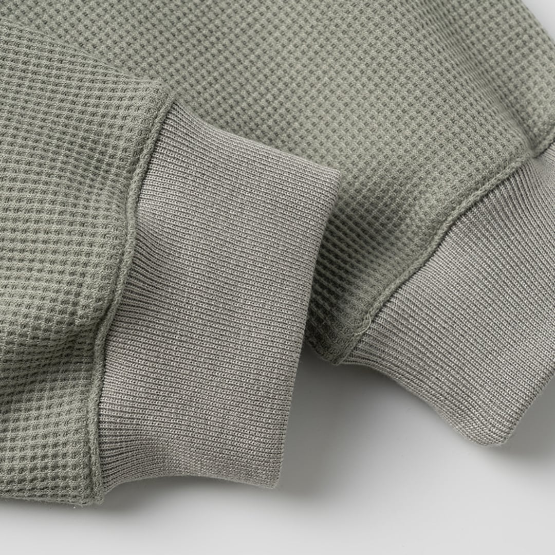 Waffle Half Zip Pullover C194