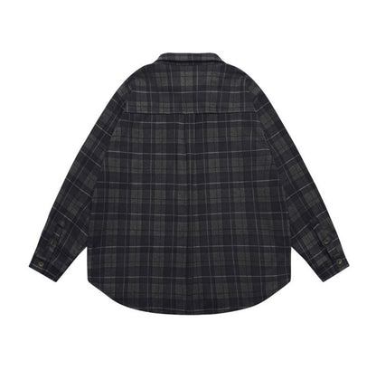 レーヨン混　フランネルチェック　シャツ　N907