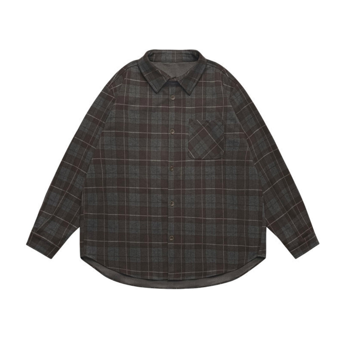 レーヨン混　フランネルチェック　シャツ　N907