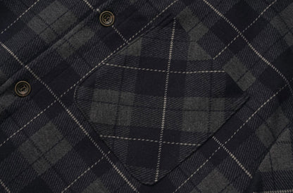 レーヨン混　フランネルチェック　シャツ　N907