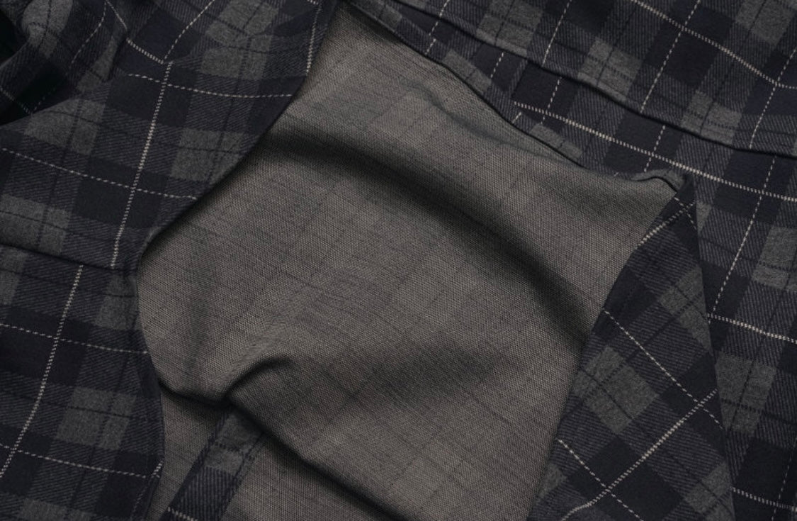 レーヨン混　フランネルチェック　シャツ　N907