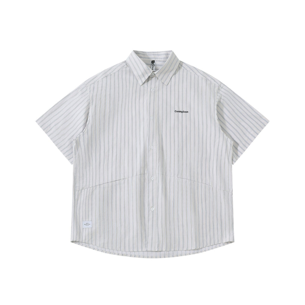 Single Point City Check Short-Sleeve Shirt N1381 ライトグレー