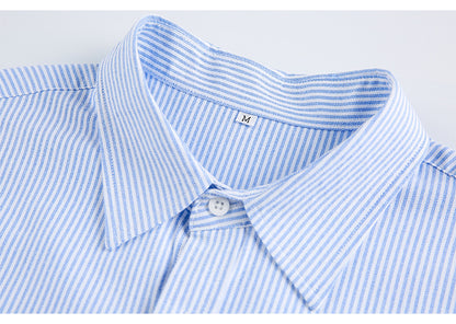 Elbow Patch Striped Regular Shirt N1803