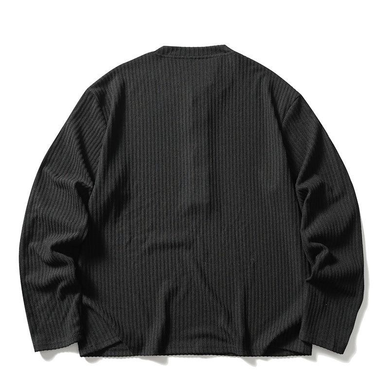 ストレッチ　ヘンリーネック長袖Tシャツ　N1780 (2)