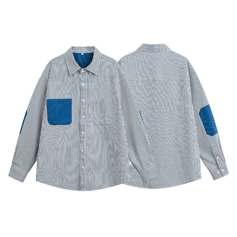 Patch Pocket Striped Regular Shirt N1804