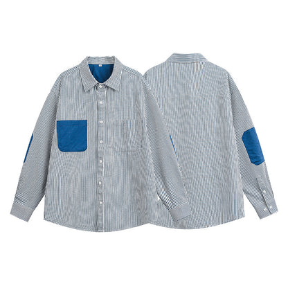 Patch Pocket Striped Regular Shirt N1804