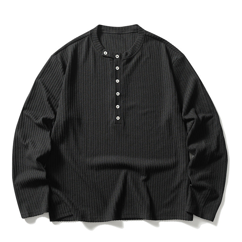 ストレッチ　ヘンリーネック長袖Tシャツ　N1780