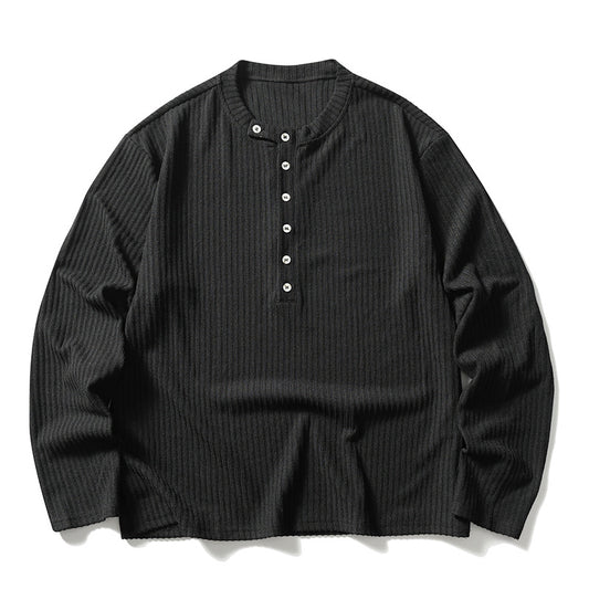 ストレッチ　ヘンリーネック長袖Tシャツ　N1780