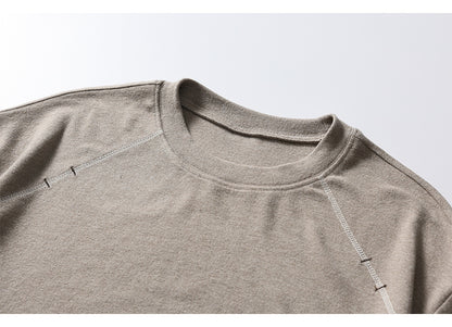 ウール混メランジ　ストレッチ　長袖Tシャツ　N1782 (6)