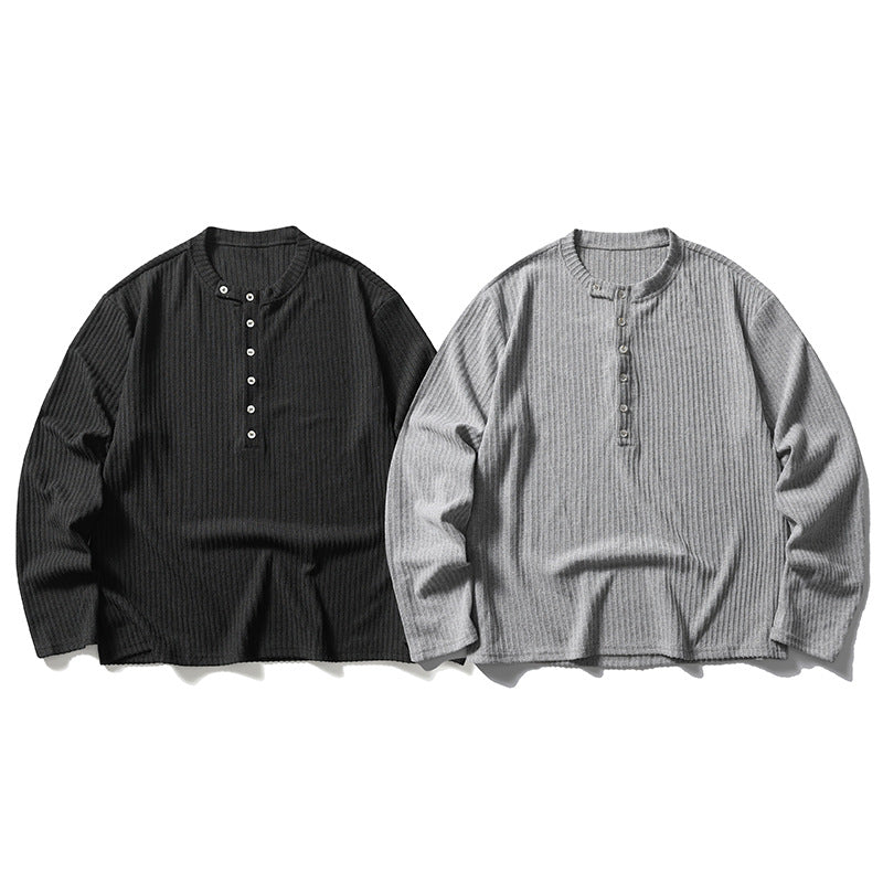 ストレッチ　ヘンリーネック長袖Tシャツ　N1780 (5)