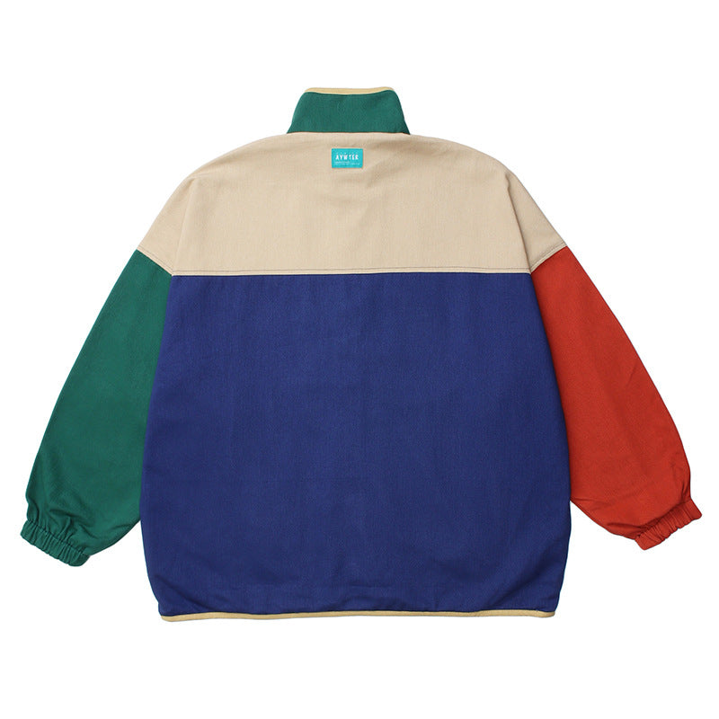 リバーシブル　カラーブロック　ZIPジャケット　N1815