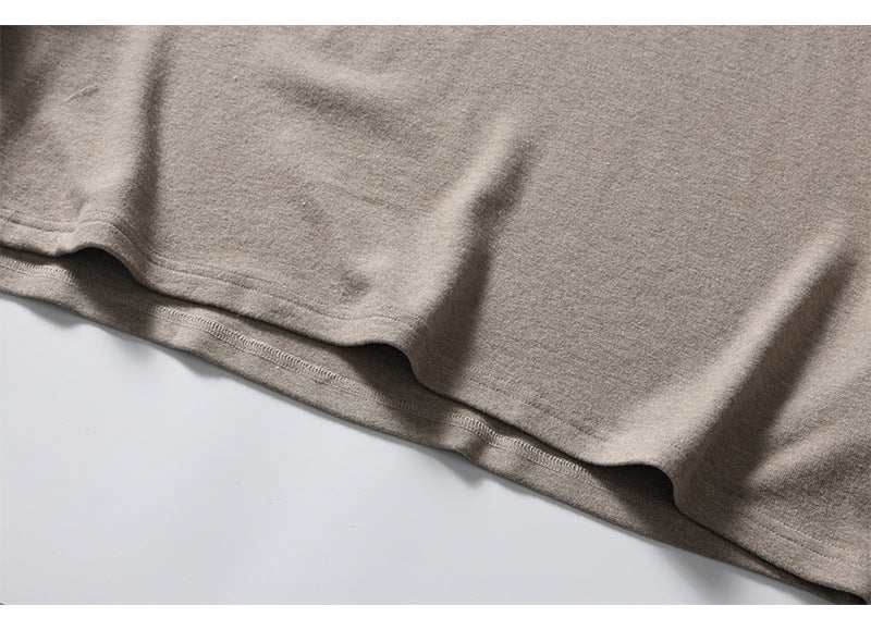 ウール混メランジ　ストレッチ　長袖Tシャツ　N1782 (7)