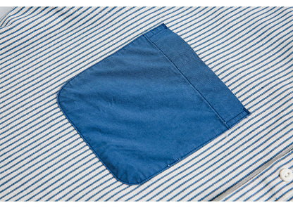 Patch Pocket Striped Regular Shirt N1804