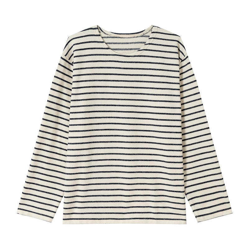 Stretch Border Long-Sleeve T-shirt N1813