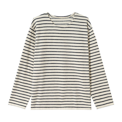 Stretch Border Long-Sleeve T-shirt N1813