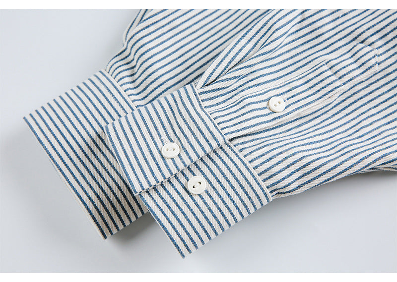 Patch Pocket Striped Regular Shirt N1804