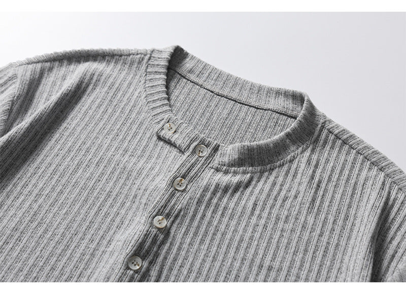 ストレッチ　ヘンリーネック長袖Tシャツ　N1780 (6)