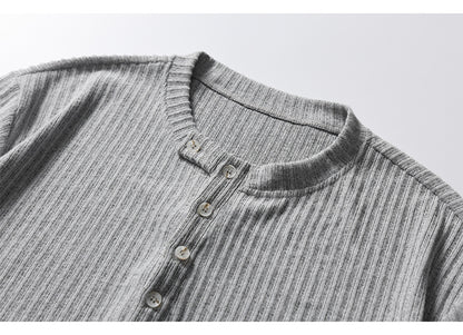 ストレッチ　ヘンリーネック長袖Tシャツ　N1780 (6)