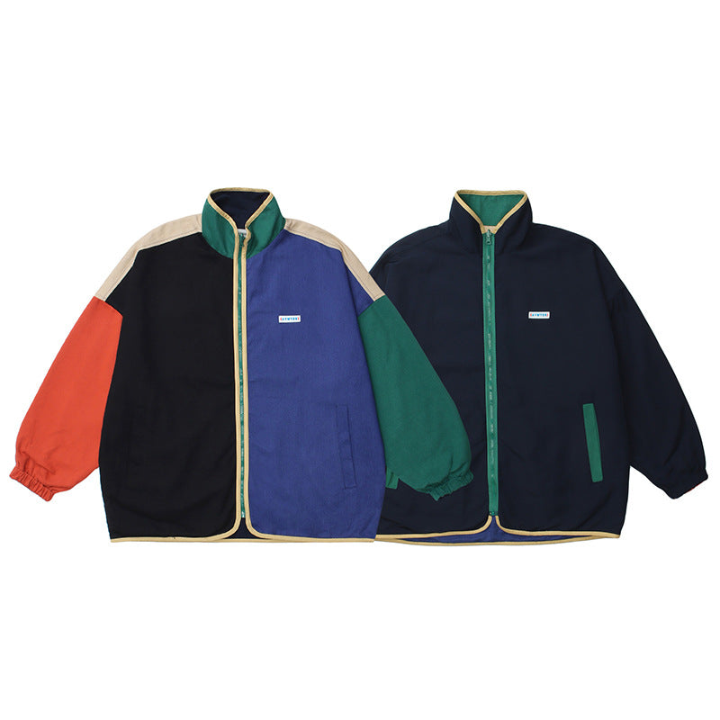 リバーシブル　カラーブロック　ZIPジャケット　N1815