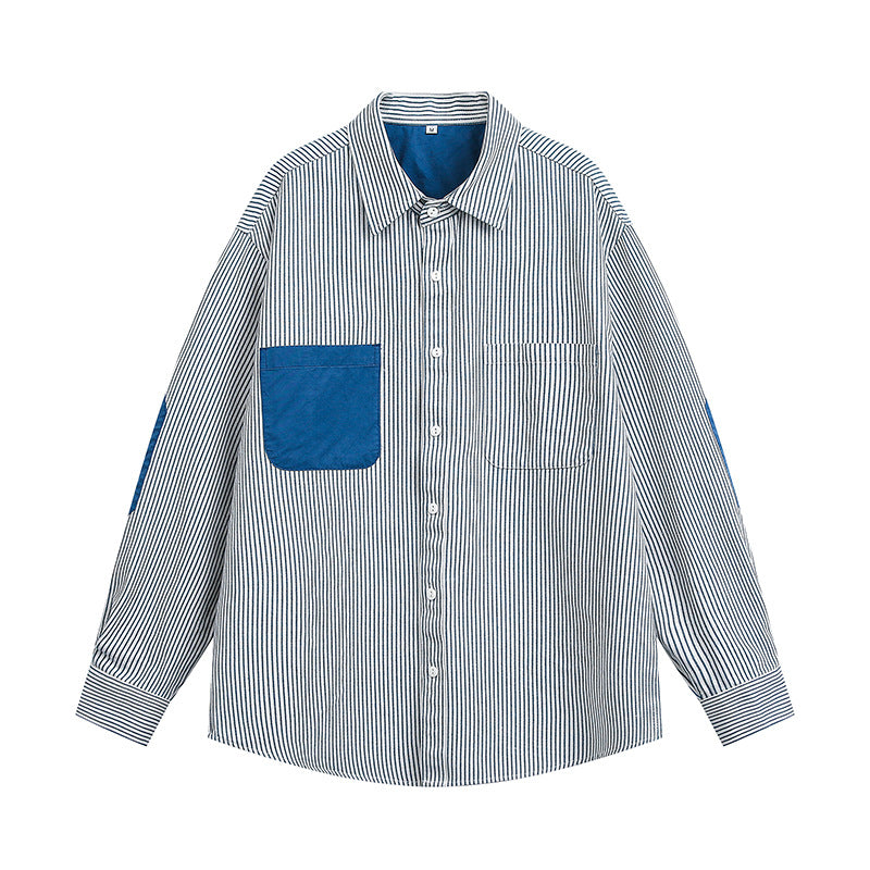 Patch Pocket Striped Regular Shirt N1804