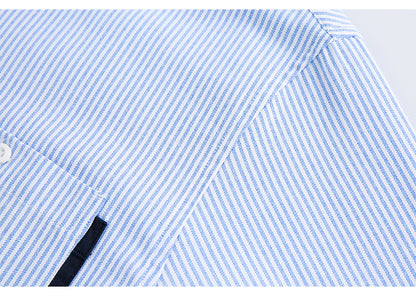 Elbow Patch Striped Regular Shirt N1803