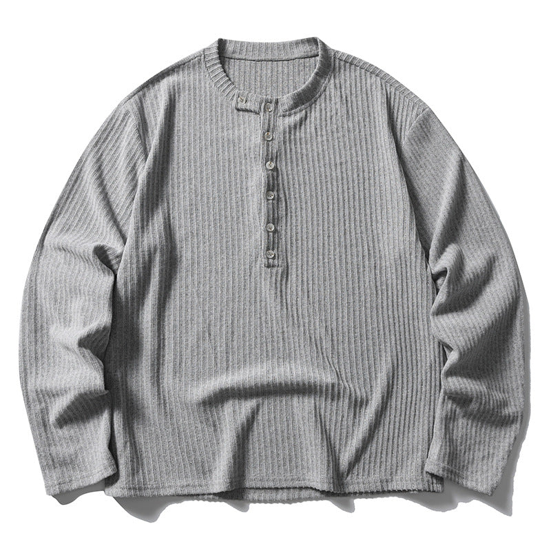 ストレッチ　ヘンリーネック長袖Tシャツ　N1780 (3)