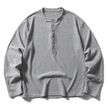 ストレッチ　ヘンリーネック長袖Tシャツ　N1780 (3)