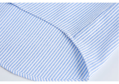 Elbow Patch Striped Regular Shirt N1803