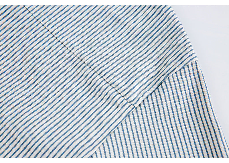 Patch Pocket Striped Regular Shirt N1804