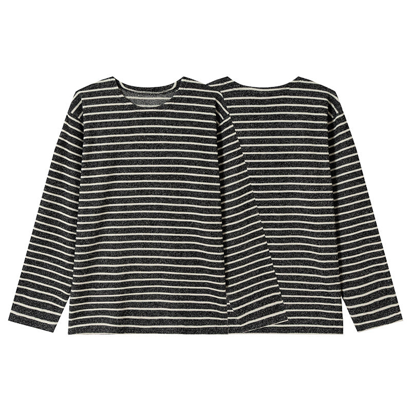 Stretch Border Long-Sleeve T-shirt N1813
