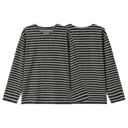 Stretch Border Long-Sleeve T-shirt N1813