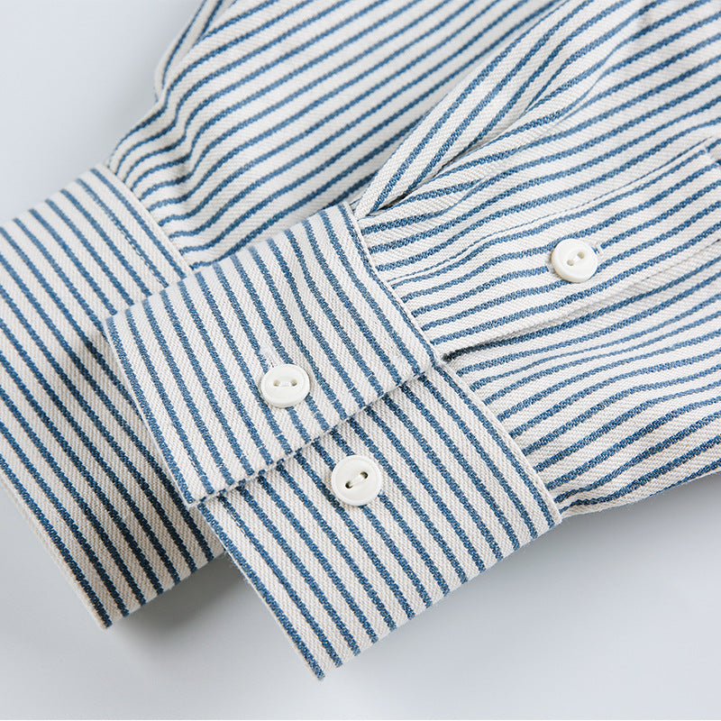 Patch Pocket Striped Regular Shirt N1804