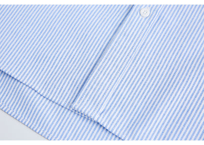 Elbow Patch Striped Regular Shirt N1803