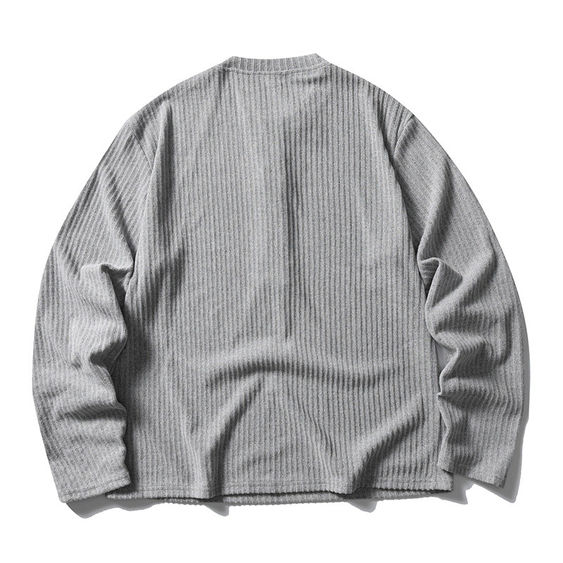 ストレッチ　ヘンリーネック長袖Tシャツ　N1780 (4)