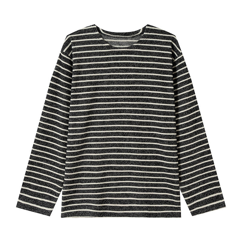 Stretch Border Long-Sleeve T-shirt N1813