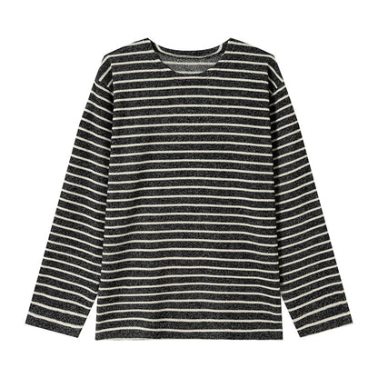 Stretch Border Long-Sleeve T-shirt N1813