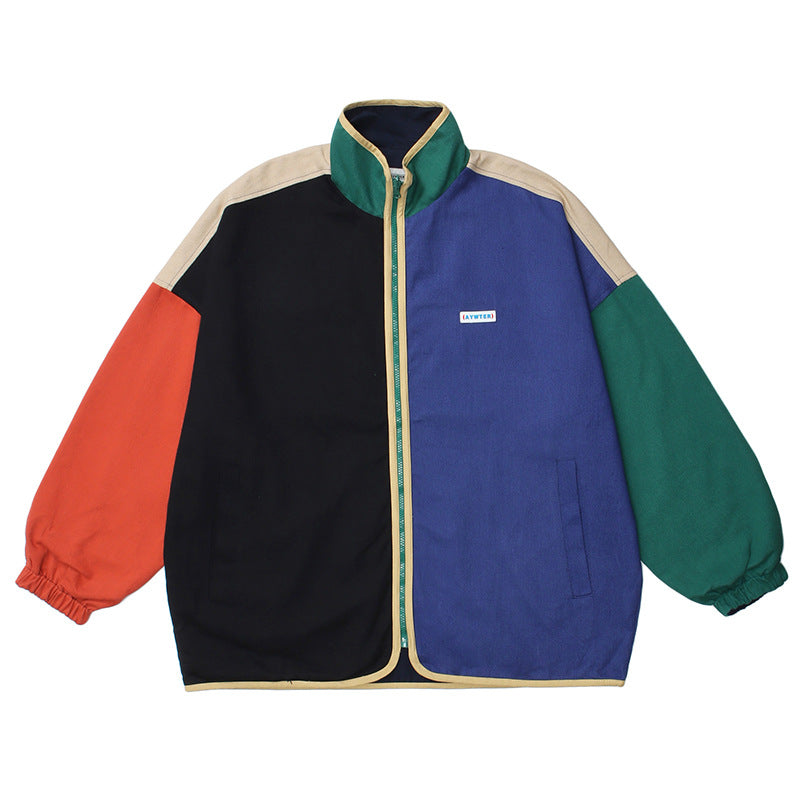 リバーシブル　カラーブロック　ZIPジャケット　N1815