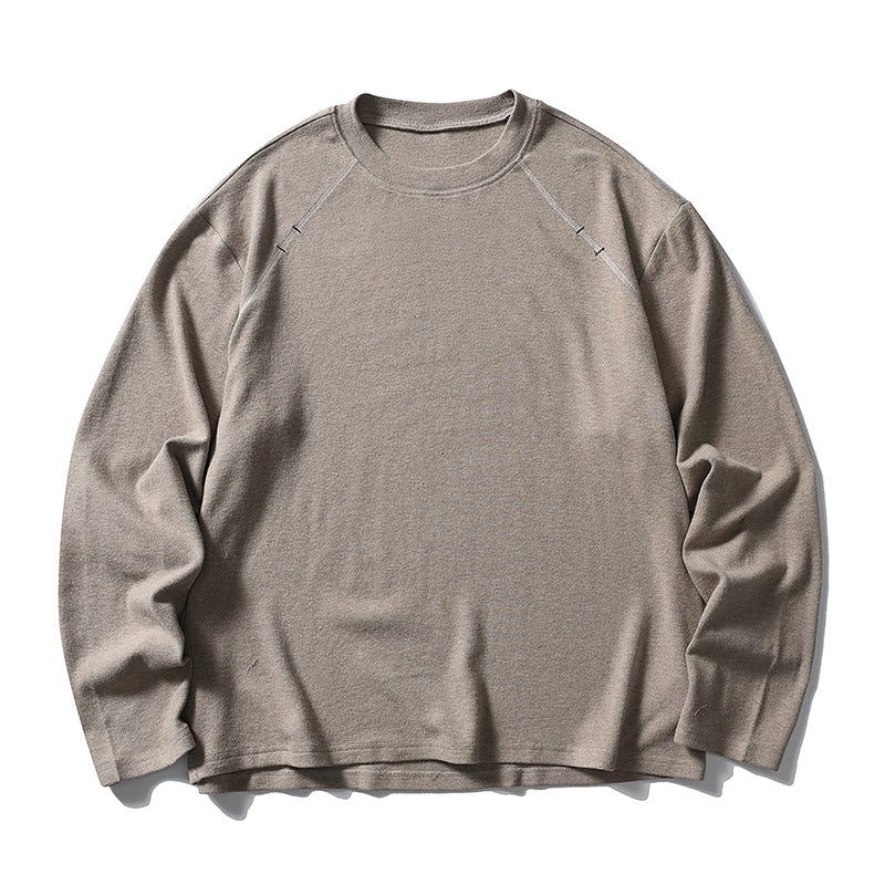 ウール混メランジ　ストレッチ　長袖Tシャツ　N1782 (3)