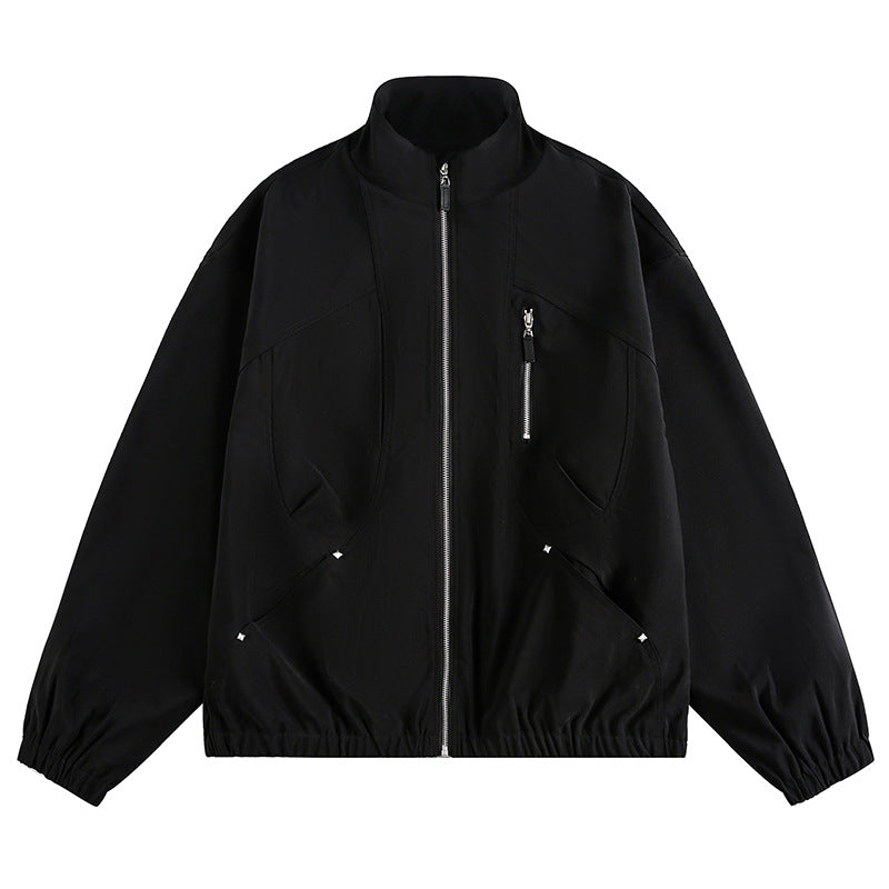 ポリエステルキャンバス　ZIPスタンドカラージャケット　N1755